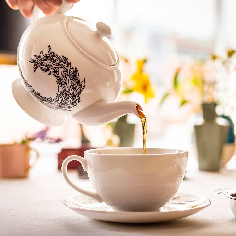 Bone China Leaf Tea Set - Image 4