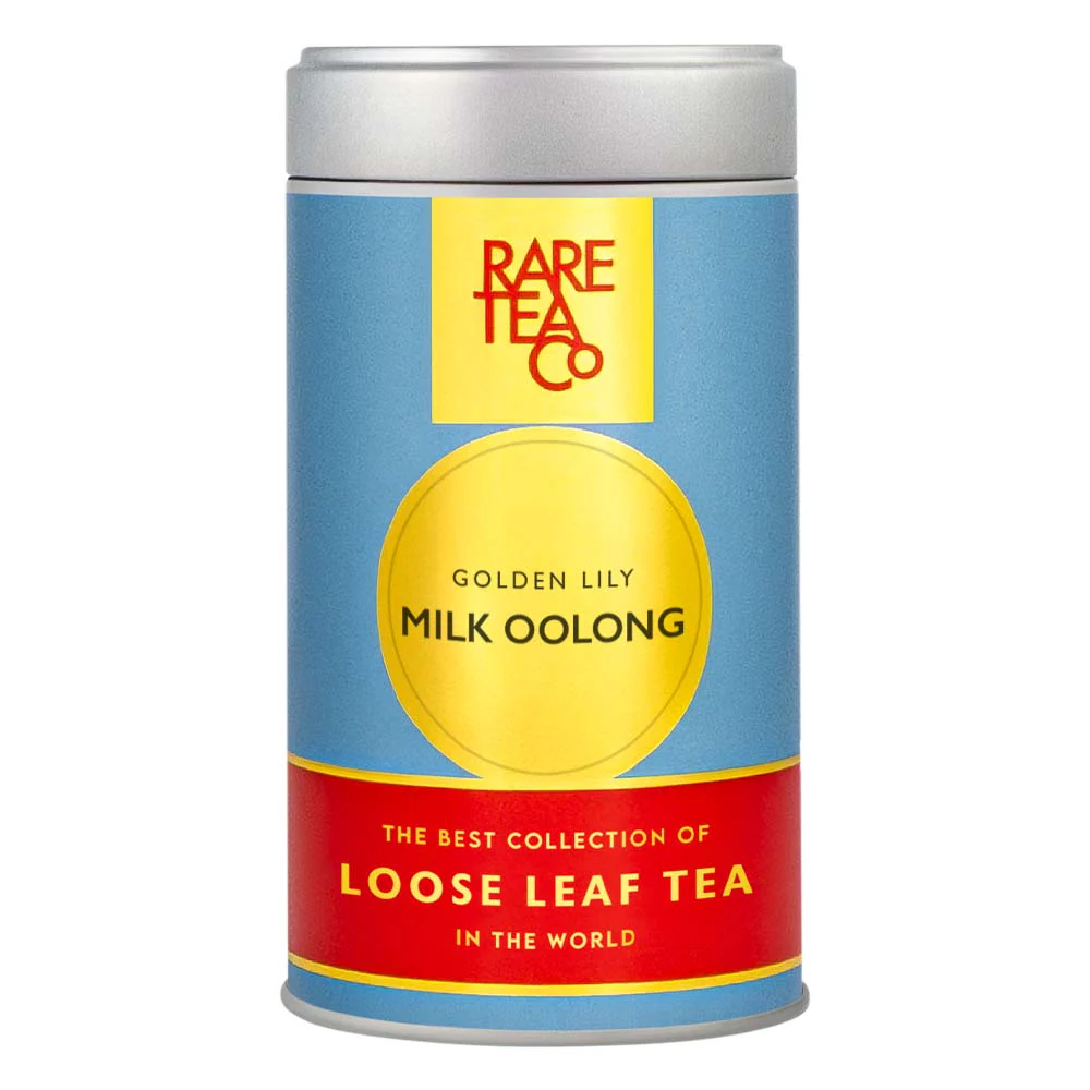 Empty Taiwanese Golden Lily Milk Oolong Tin