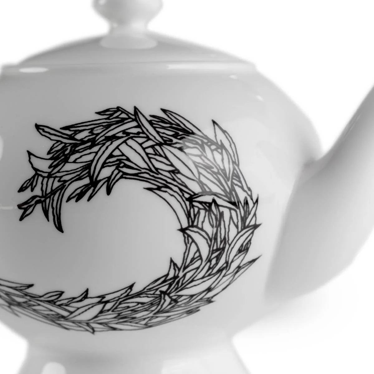 Rare Tea Bone China Leaf Teapot - Image 3